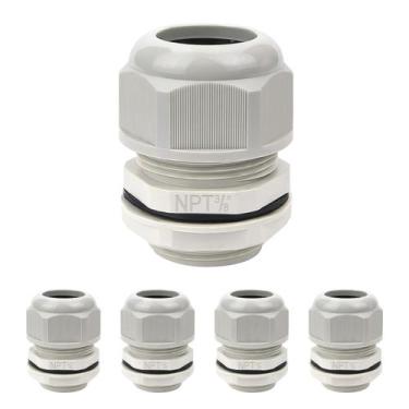 Imagem de Prensa-cabos LeMotech NPT 3/8" à prova dágua 5-10 mm, pacote com 5