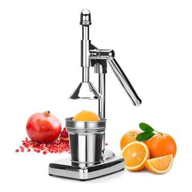 Imagem de Espremedor Suco Laranja Romã Limão Frutas Manual Extrator Inox - Zem