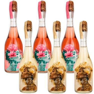Imagem de Kit 6 Espumantes Stefanello Blush Brut Chardonnay & Moscatel Rosé 750m