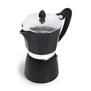 Imagem de Cafeteira italiana para 6 xícaras em alumínio 300ml preta - Etilux, UN