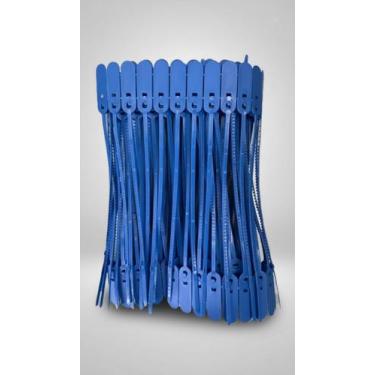 Imagem de 100 Lacres de Segurança Numerados 31cm Azul - Congratulations Store
