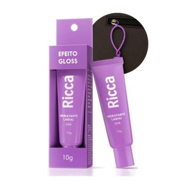 Imagem de Hidratante Labial Uva Efeito Gloss Protetor com Chaveiro para Bolsa Zi
