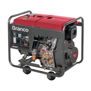 Imagem de Gerador De Energia Diesel 6,5Kva Partida Elétrica BD-8000 EF Branco