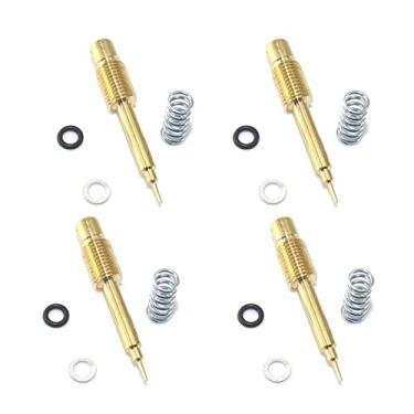 Imagem de ZTBH Kit de carburador para CBX1000 CB1000 GL1100 CX500 CBX CB GL CX 500 1000 1100 Carburador Taxa de combustível Parafuso de ajuste A carberatura de parafuso de ar carburador (cor : 4 peças)