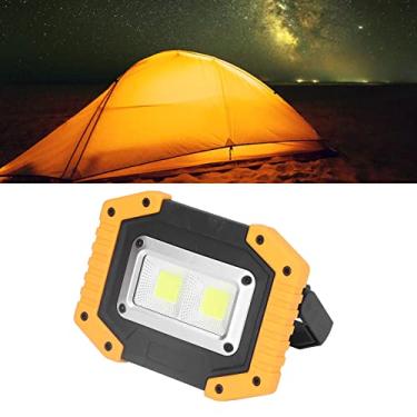 Imagem de Luz forte, luz fraca e flash 3 níveis ajustável COB luz de trabalho recarregável usb luz portátil de emergência com suporte giratório para manutenção do carro camping