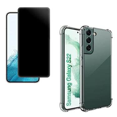 Imagem de Kit Capa Anti Impacto e Película Privacidade Compatível Samsung S22 5g
