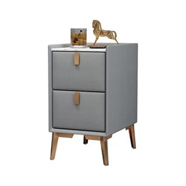 Imagem de TOMYEUS Mesa de Cabeceira Simples Estilo Nórdico Mini Quarto Mesa de Cabeceira Ardósia Armário de Armazenamento de Madeira para Sala de Estar Sofá Mesas de Cabeceira para Quarto (Cor: A)