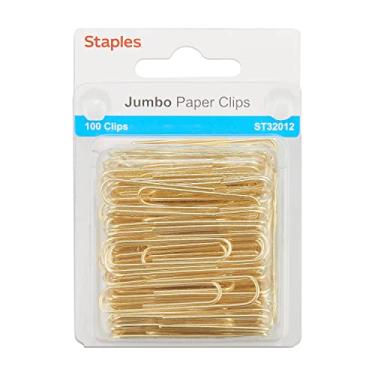 Imagem de Grampos de papel Staples 480112 Jumbo Gold Smooth 100/Pack (32012)