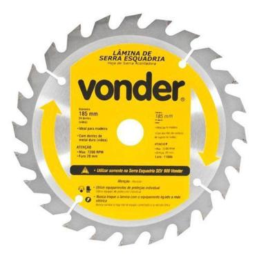 Imagem de Lâmina Serra Meia Esquadria Vonder 7.1/4 Para Madeira 185Mm