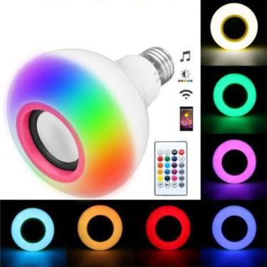 Imagem de Lampada Led Colorida Com Controle Bluetooth Caixa De Som 12W - Toys