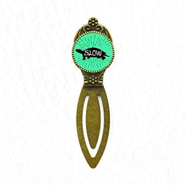 Imagem de Marcador de página retrô retrô com silhueta de animal tartaruga preta