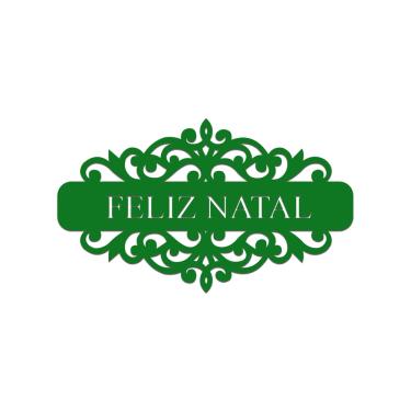 Imagem de Placa Feliz Natal Com Arabesco 30cmx17cm - Cria Arte Laser