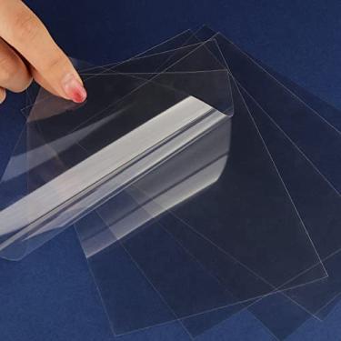 Imagem de Folhas de acetato transparente resistente ao calor para fazer janelas coqueteleiras 5 peças/conjuntos de folhas de plástico transparente para scrapbooking faça você mesmo, cartões coqueteleiros feitos
