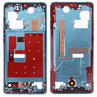 Imagem de HONGYAN Peças de substituição de telefone celular Placa de moldura de estrutura LCD da casa frontal com teclas laterais para Huawei P30 Pro Acessórios telefônicos