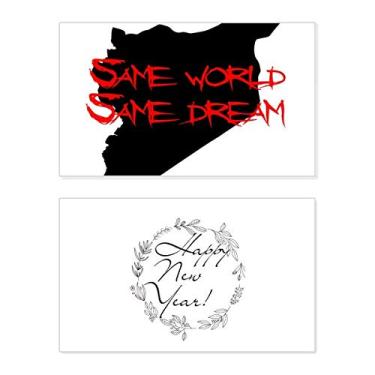 Imagem de Citação asiática mesmo mundo mesmo sonho ano novo cartão felicitações mensagem presente