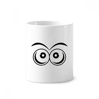 Imagem de Vector Eye Decoração Padrão Escova de Dentes Caneca, Suporte de Cerâmica