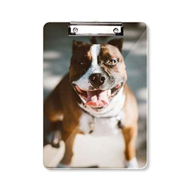 Imagem de Bulldog Pet Animal Assustador Imagem Prancheta Pasta Bloco de Escrita Placa de Apoio A4