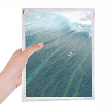Imagem de Caderno de fotos Ocean Sand Beach Sea Surfing Wave com folhas soltas e diário recarregável