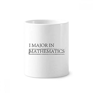 Imagem de Citação I Major in Mathematics suporte para caneta de escova de dentes caneca de cerâmica suporte copo lápis