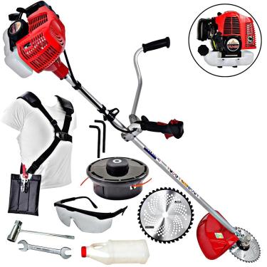 Imagem de Roçadeira Profissional Nakashi L431M Motor TU43 Mitsubishi Com Lâmina Circular Para Cortes e Podas Mais Densas