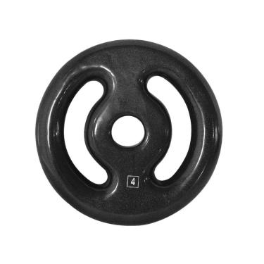 Imagem de Anilha Ferro Fundido Emborrachada Fitness Academia 4,0 Kg