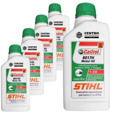 Imagem de KIT Com 5 Unidades de Óleo 2 Tempos Castrol Stihl 500ml Para Todos Tipos de Máquinas 2 Tempos
