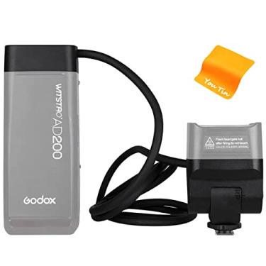 Imagem de Godox EC200 — Cabeça de extensão AD200 com cabo 2M portátil com lâmpada off-cam para Godox AD200 AD200Pro e flash eVOLV 200 Pocket Flash Speedlite