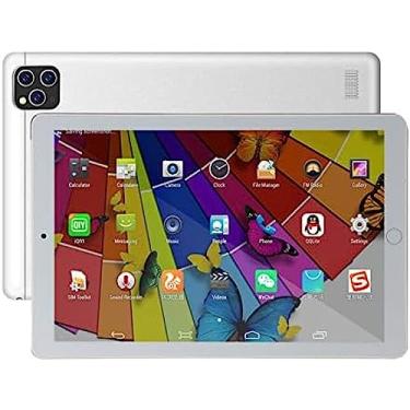 Imagem de Tablet Android De 10 Polegadas, Tablets De Telefone 3G/4G Com Slots Para Cartão SIM Duplo, Processador Quad-Core, Tela Sensível Ao Toque HD, Wi-Fi, Bluetooth, GPS,Branco,Hilarious123