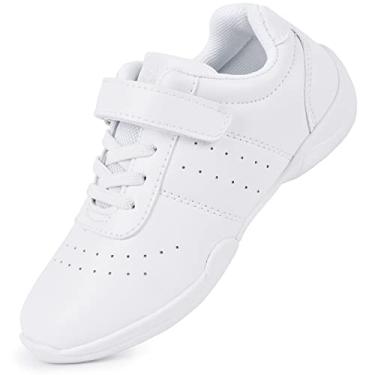 Imagem de Smapavic Cheer Shoes Tênis feminino branco para líderes de torcida, tênis moderno, esportivo, treino, tênis, Menina branca, 12.5 Little Kid