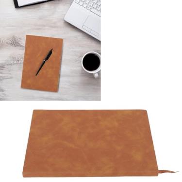 Imagem de Caderno de 100 Folhas, Caderno Forrado de Couro PU A5, Caderno Portátil Leve, Material Escolar, Adequado para Anotações Em Escritório de Negócios (Marrom)