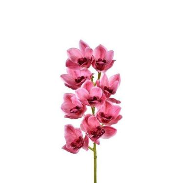 Imagem de Haste Orquidea Real Toque Cymbidium 3d Rosa Escuro 43610-488