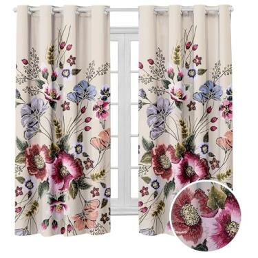 Imagem de CORTINA SEMI BLECAUTE BLACKOUT FLORIBELA 3.00 x 2.20 (FLORES VINHO)