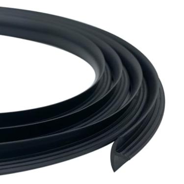 Imagem de Tintvent Molde de acabamento de borracha T, ajuste de borda de 1/5.1 cm, borda de prateleira de borda, molde de camiseta de farpa central para mesas, jogos e máquinas de fliperama decorativo, preto,