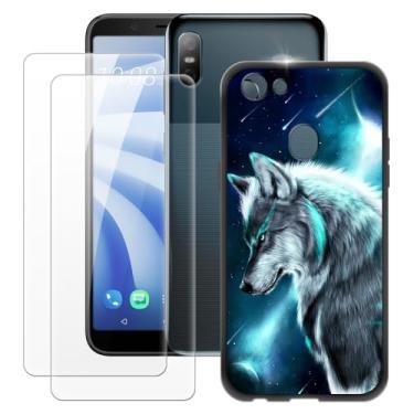 Imagem de MILEGOO Capa HTC U12 Life + 2 peças protetoras de tela de vidro temperado, capa ultrafina de silicone TPU macio à prova de choque para HTC U12 Life (6 polegadas)