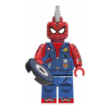 Imagem de Boneco Blocos De Montar Homem Aranha Spider Punk Multiverso