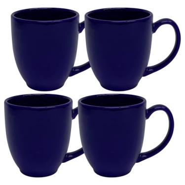 Imagem de Serami Canecas de Cerâmica de 400 ml para Café ou Chá, Alças Grandes, Conjunto de 4