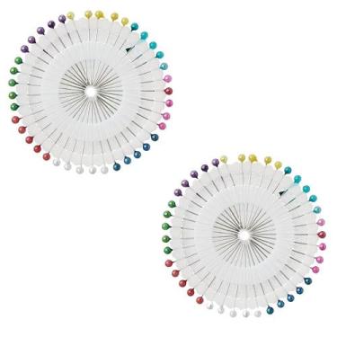 Imagem de Kit 80 Alfinetes Coloridos Crochê Decoração - Aliança