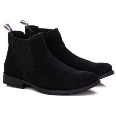 Imagem de Bota Chelsea Masculina Couro Cano Curto Botina Lisa Conforto - Polo No
