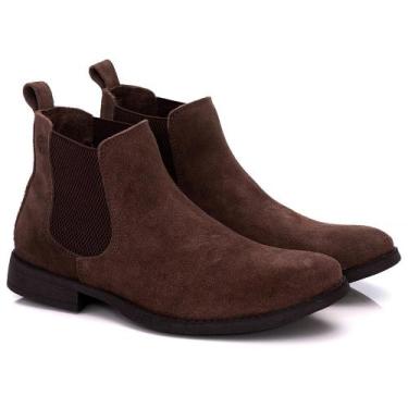 Imagem de Bota Chelsea Masculina Couro Cano Curto Botina Lisa Conforto - Polo No