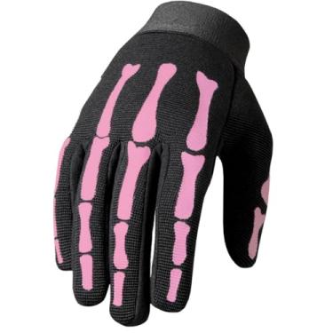 Imagem de Hot Leathers Luvas femininas rosa esqueleto mecânicoHot Leathers Small preto GVL2006 BLACK; S