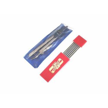 Imagem de Compasso Metal Lorenz Com Tira-linhas + Grafite Koh I Noor 2