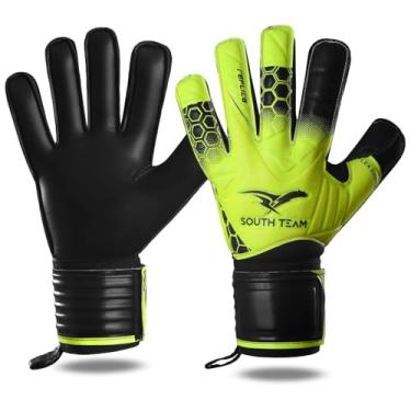 Imagem de Luva Goleiro Profissional Com Talas Proteção Resistente Grip (Verde Limão, 9)