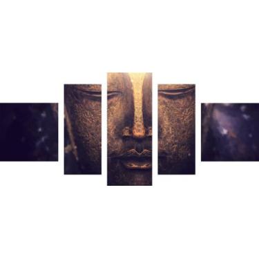 Imagem de Painel De Quadro Mosaico 5 Partes Budismo Buda Meditano Sala - NEYRAD