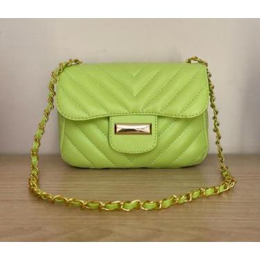 Imagem de Bolsa pequena mini feminina lateral ombro tiracolo alça corrente - MAN