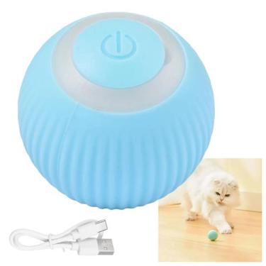 Imagem de Bola Giratoria Gato Felino Pet Animal de Estimaçao Bolinha USB Bateria