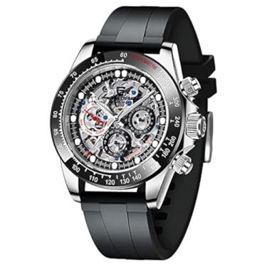 Imagem de LACZ DENTON Pagani Design PD1653 Relógios automáticos masculinos mecânicos de aço inoxidável à prova d'água relógio de pulso arco-íris de luxo masculino oco relógios esportivos, PD1653-Silicone