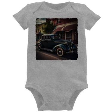 Imagem de Body Bebê Carro vintage na cidade - Foca na Moda, Cinza, G