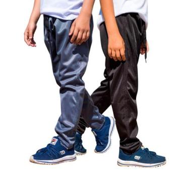 Imagem de Kit 2 Calça Infantil Helanca Flanelada Agasalho Lisa  - BEN20 PREMIUM,