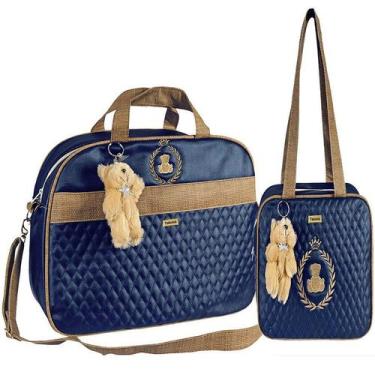 Imagem de Kit Bolsa Maternidade Puppi Coroa Marinho G e P - Talismã