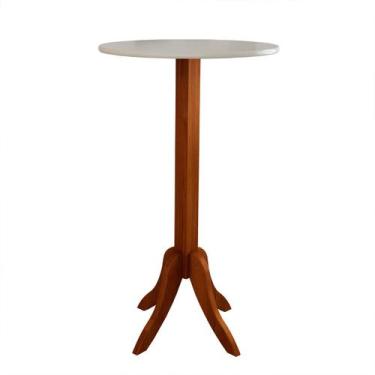 Imagem de Mesa Bar Bistrô Alta Redonda 60 x 100 Cm Nune Pés Luiz XV Madeira Maci